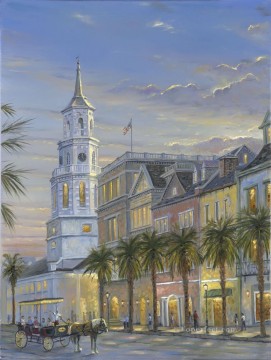  cityscape Oil Painting - St Michaels Church cityscapes